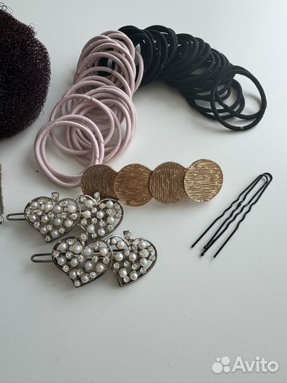 Резинки для волос невидимки заколки пакетом