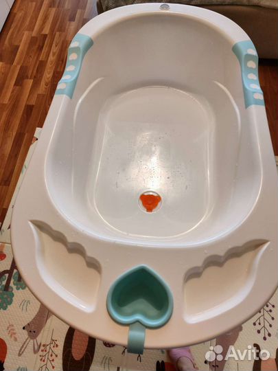 Ванночка с горкой для купания happy baby