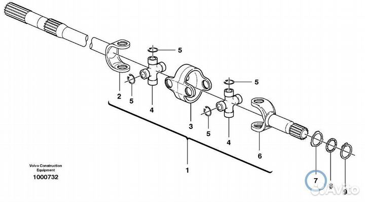 127275 Шайба упорная полуоси экскаватор погрузчик