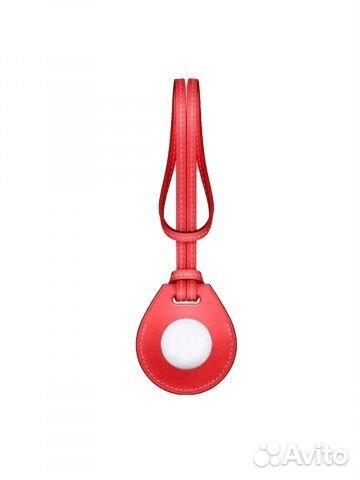 Кожаный чехол для Apple AirTag, красный