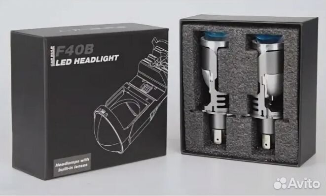 Мини линзы F40B LED h4 светодиодные лампы