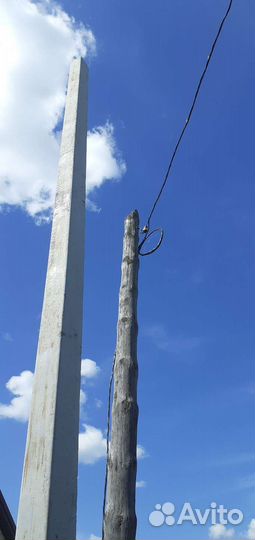 Установка столба для электричества подключение