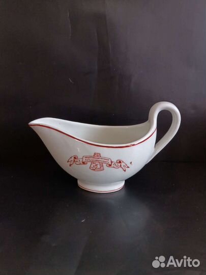 Агитационный фарфор,Дулево, тарелка, соусник