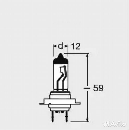 Osram 64215 Лампа H7 24V 70W PX26d original line к
