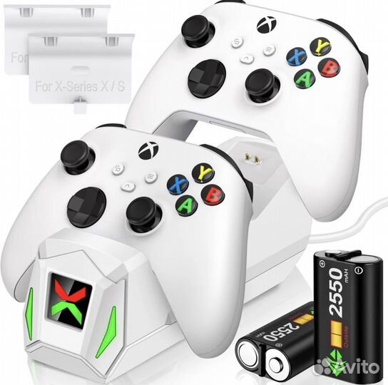 Аккумуляторы 2шт + зарядная станция Xbox, Новая