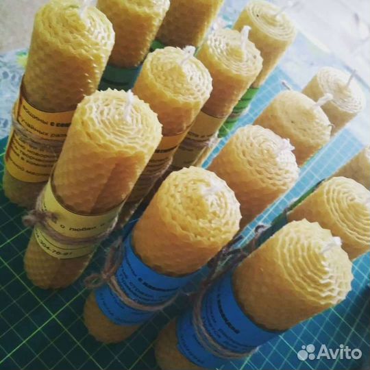 Свечи из вощины с травами