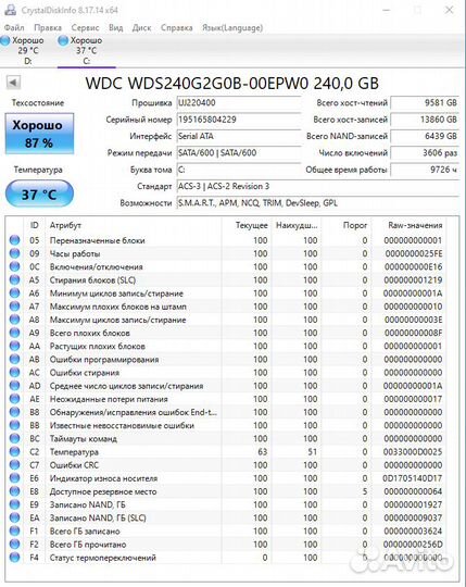 SSD Samsung 970Evo Plus 2Tb / WD Green 240Gb