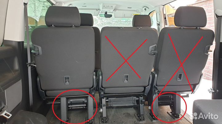 Сиденье второго ряда VW Т6, VW Т5, VW Т6.1