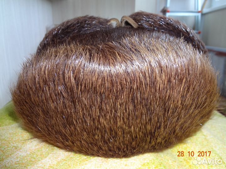 Шапка ушанка из меха нутрии