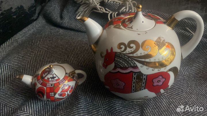 Заварочный чайник с доливным лфз Красный конь