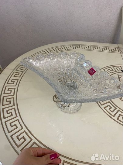 Ваза конфетница хрустальная