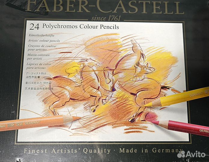 Карандаши Faber castell Polychromos, 24 шт новые