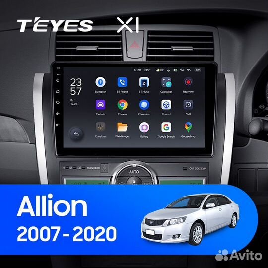 Магнитола на Toyota Allion 2 Teyes X1 4G 2/32