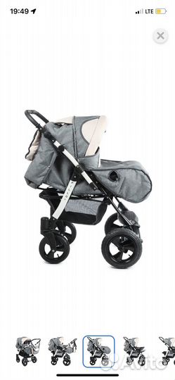 Коляска-трансформер Babyton Pillo OX Grey-Beige