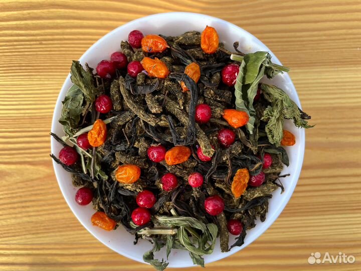 Ферментированный Иван-чай 1 кг с мятой и ягодами
