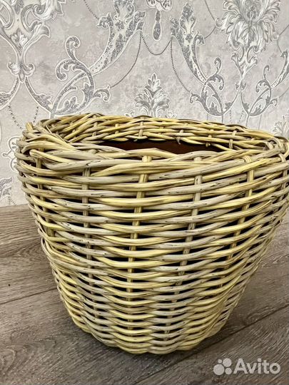 Кашпо из искусственной лозы ротанг, корзина