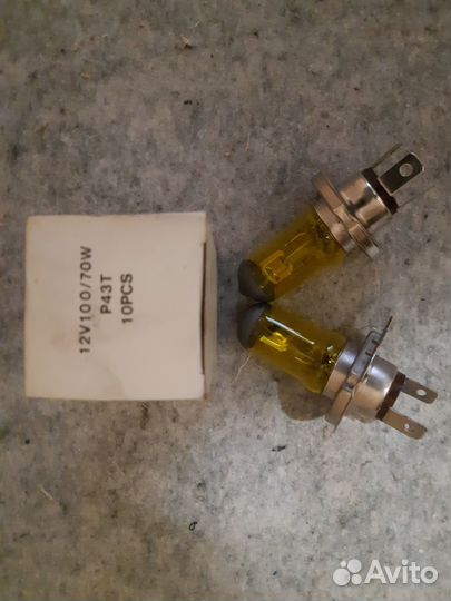 Лампа галогенная в фару желтого цвета (пара)