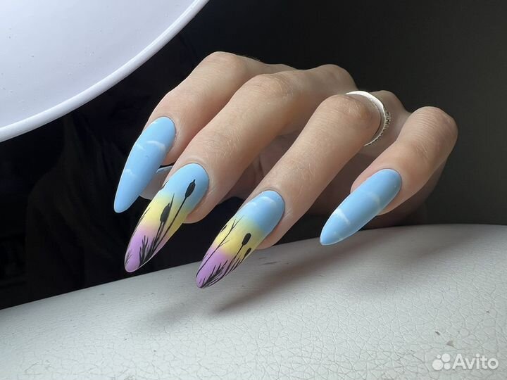 Гель лак, наращивание ногтей, педикюр