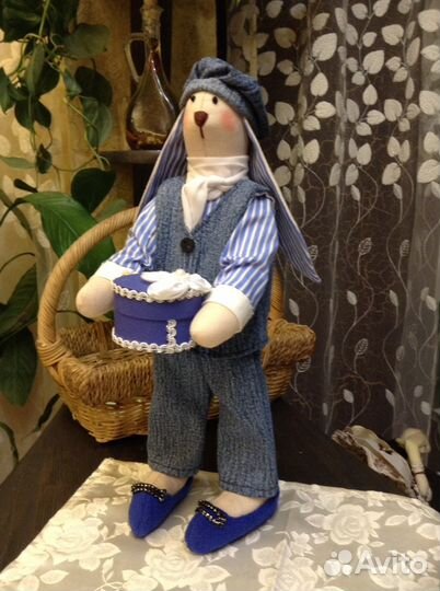 Текстильная кукла. кролик Степан