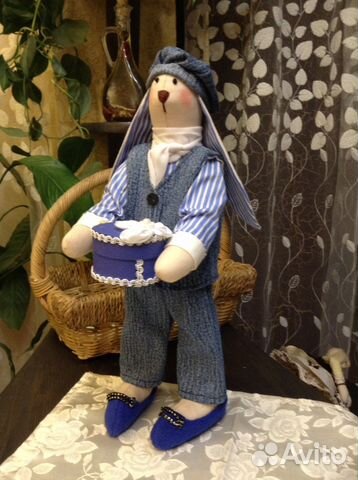 Текстильная кукла. кролик Степан
