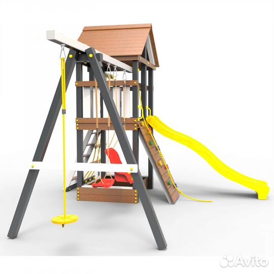 Детская площадка из дерева для дом Пикник 