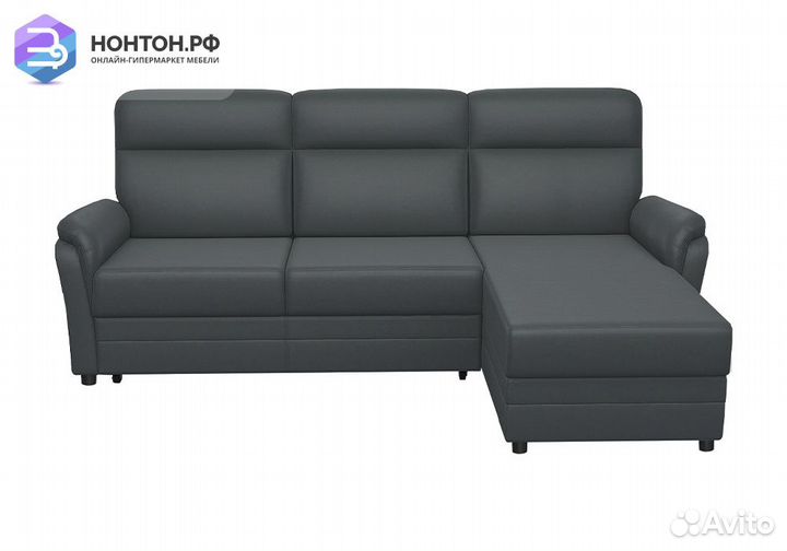 Диван угловой дельфин Омега 2-1 чёрный