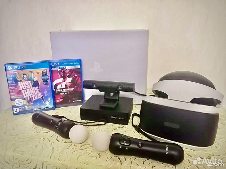 PlayStation VR Rev.2 + 2 шт. PS Move + 2 игры