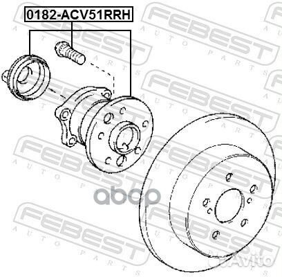 Ступица задняя правая 0182-ACV51RRH Febest