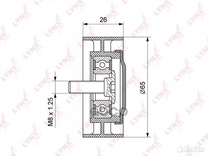 Ролик натяжной приводного ремня PB5132 lynxauto