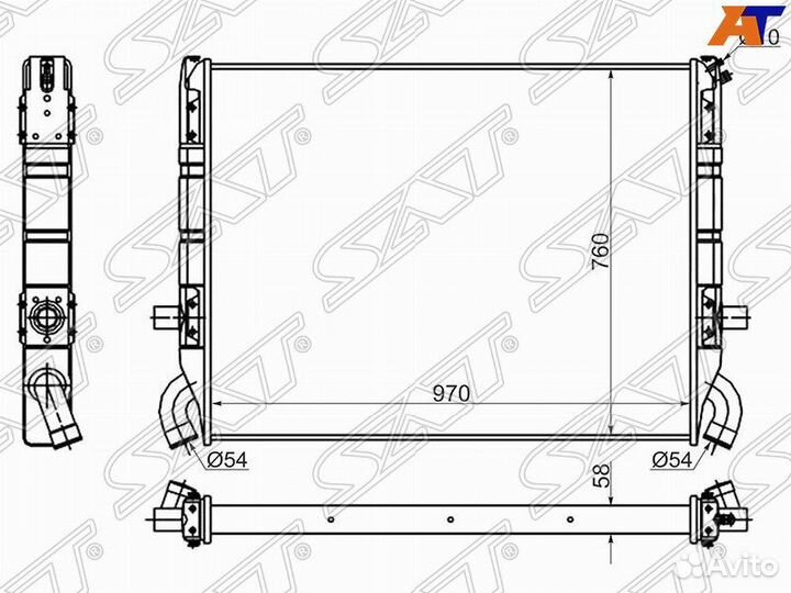 Радиатор scania 3 P/R/T-series 89-95