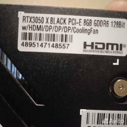 Видеокарта KFA2 GeForce RTX 3050 X Black