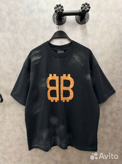 Футболка Balenciaga оверсайз bitcion (топ 2035)