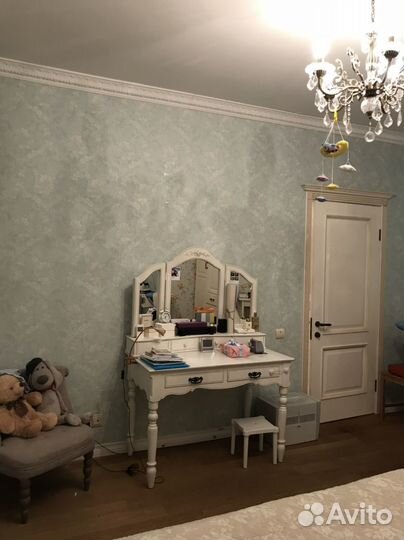 Туалетный столик с зеркалом, белый, дерево