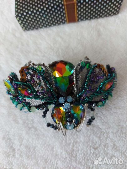 Брошь винтажная, Шмель