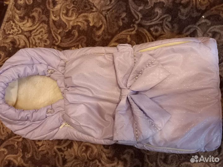 Конверт на выписку для девочки зима