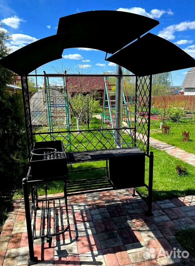 Мангал с крышей