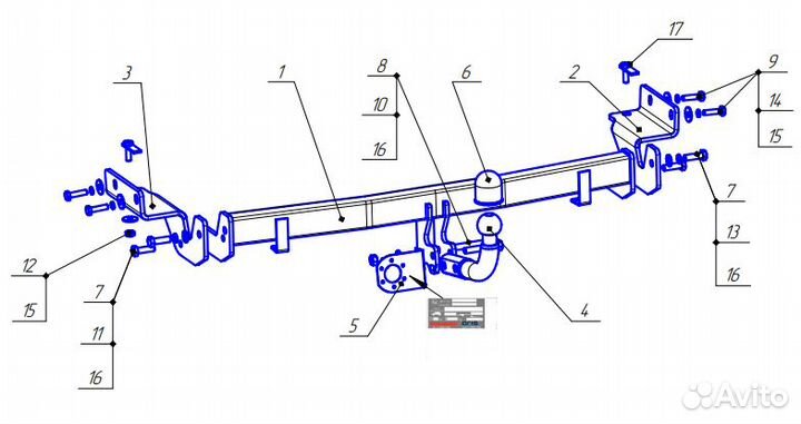 Фаркоп Киа (Kia) Ceed SW 2019