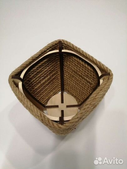 Декоративное кашпо из джута для fejka IKEA