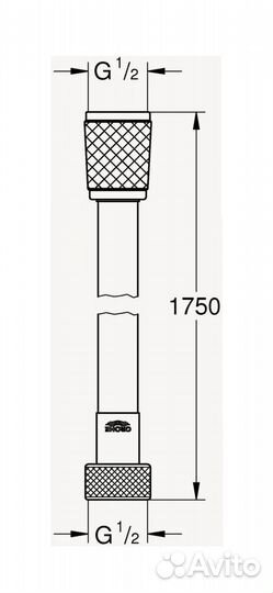 Душевой шланг Grohe Relexaflex 45992001, 175 см