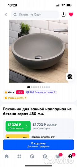Раковина для ванной