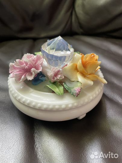 Подсвечник костяной фарфор Crown Staffordshire