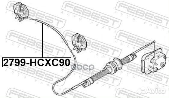 2799-hcxc90 тросик капота Volvo XC90 03 2799