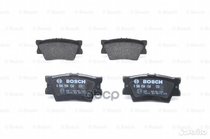 Колодки тормозные дисковые зад 0986494154 Bosch