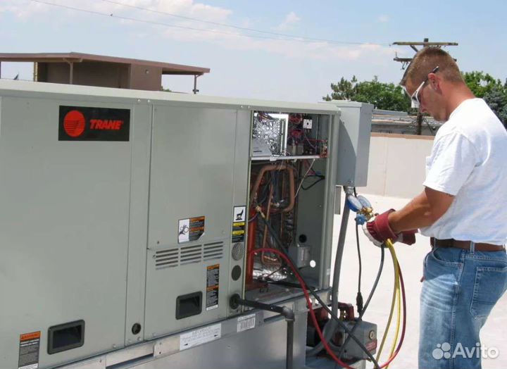 Установка ремонт заправка чиллеров фанкойлов