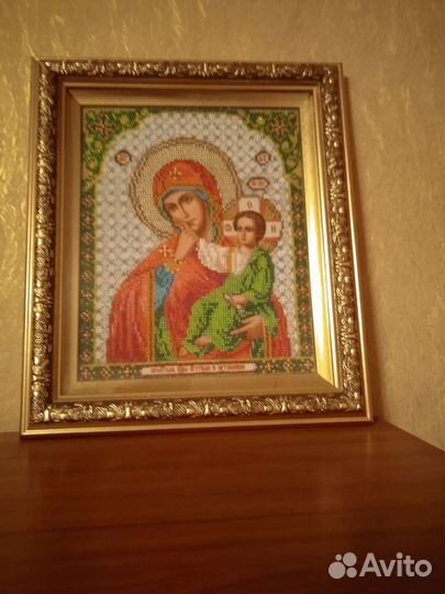 Икона, вышитая бисером