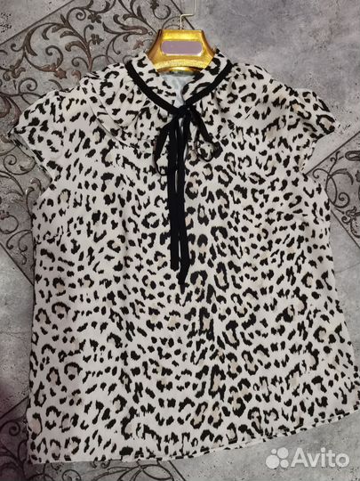 Блузка женская. Принт Лео. М, L
