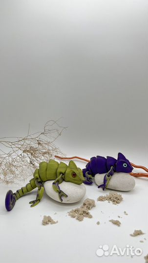 3D игрушка антистресс подвижная шарнирная ящерица