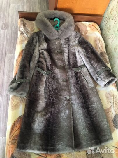 Шуба мутон, воротник писец