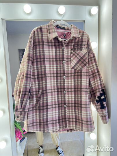 Рубашка женская утепленная хром