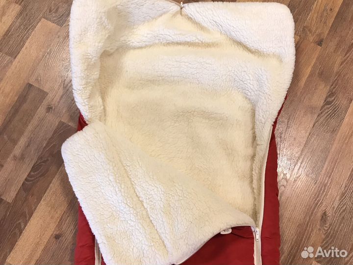 Конверт зимний на овчине в коляску